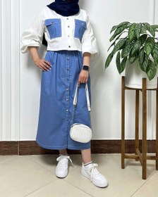 تصویر دامن چشمه - جین 