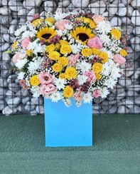 تصویر فشن باکس مربع آبی تیفانی 