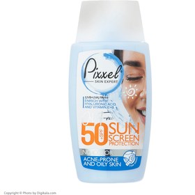 تصویر کرم ضد آفتاب بی رنگ پیکسل مناسب پوست های چرب جوشدار و مختلط Spf50 ا Pixxle Sunscreen no color Cream For Acne Prone And Oily Skin 50ml Pixxle Sunscreen no color Cream For Acne Prone And Oily Skin 50ml