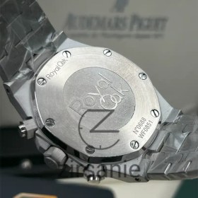 تصویر ساعت مچی مردانه اودمار پیگه کرنوگراف استیل صفحه مشکی Audemars Piguet Royal OAK 