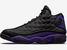 purple and white jordans 13