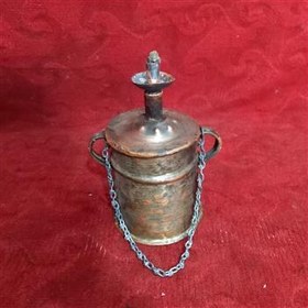 تصویر چراغ موشی مسی عملدار قدیمی 