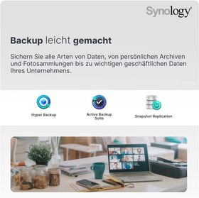 تصویر ذخیره ساز تحت شبکه برند Synology مدل DS1522+ 5 Bay Desktop NAS - ارسال 15 الی 20 روز کاری 