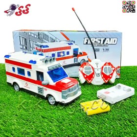 تصویر ماشین آمبولانس کنترلی شارژی اسباب بازی CITY AMBULANCE TOY 2042 