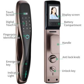 تصویر دستگیره دیجیتال مدل V200 - مشکی smart lock v200