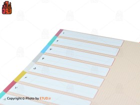 تصویر دیوایدر (جداکننده) طلقی 4 سوراخ سایز A4 پیلاوران بسته 12 تایی Pilavaran 4 holes divider Pack of 12