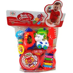 تصویر ست جغجغه مدل BABY CONCERT مجموعه 8 عددی BABY CONCERT rattle set, set of 8 pieces