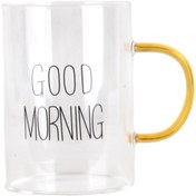 تصویر ماگ پیرکس good morning مدل دسته رنگی کد 4810 Pyrex good morning mug, colored handle model