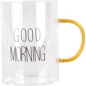 تصویر ماگ پیرکس good morning مدل دسته رنگی کد 4810 Pyrex good morning mug, colored handle model