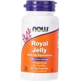 تصویر ژل رویال ناو 60 عددی Now Royal Jelly 1500Mg