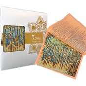 تصویر ورق طلا طرح دار دفترچه ای رویال (کد13) 