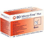 تصویر سر سوزن قلم انسولین 6 میلی متر BD Micro-Fine 