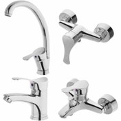 تصویر ست شیرآلات مدل دنیکس مجموعه 4 عددی 