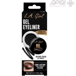 تصویر خط چشم ژله ای ال ای گرل رنگ مشکی وزن 3 گرم L.A.GIRL GEL EYELINER JET BLACK