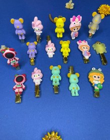 تصویر گیره مو انبری بزرگ کد n92 - دختر صورتی Large hair clip