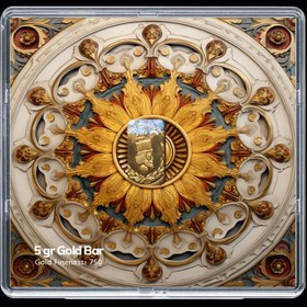 تصویر شمش طلا 18 عیار مدوپد مدل SG10021 