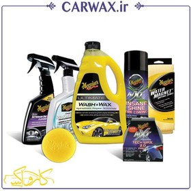 تصویر پکیج محصولات جرمگیر، تمیز کننده وبراق کننده خودرو مگوایرز Meguiars Interior & Exterior Car Car 