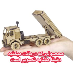 تصویر ماکت کامیون کمپرسی چوبی 