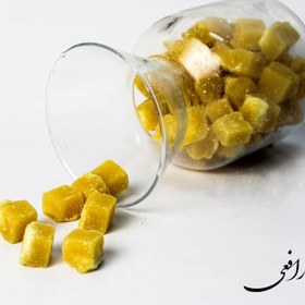 تصویر حبه قند زعفرانی - ظرف گرد / 150g camphor saffron