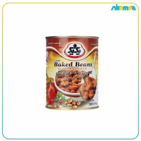 تصویر کنسرو لوبیا چیتی یک و یک مقدار 385 گرم Yeko yek baked beans in tomato sauce