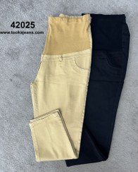 تصویر شلوار بارداری مامفیت کتان سایز ۴۰-۵۰ مشکی و کرمی 