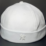 تصویر کلاه لئون مردانه سفید | کتان، شیک و کاربردی 