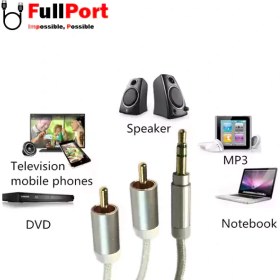 تصویر کابل صدا 1 به 2 فرانت مدل FN-A2CW10 طول 1 متر FARANET FN-A2CW10 Sound 1-2 Cable 1M