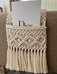 تصویر جا کنترلی مکرومه طرح رو مبلی رنگ شیری ابعاد دلخواه شما کد سفارش۹۷۶ ja kontoroli