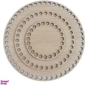 تصویر کفی تریکو بافی مدل دایره 20-25-30 مجموعه 3 عددی 