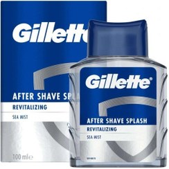 تصویر افتر شیو ژیلت Gillette مدل REVITALIZING SEA MIST حجم 100 میل After shave Gillette model REVITALIZING SEA MIST