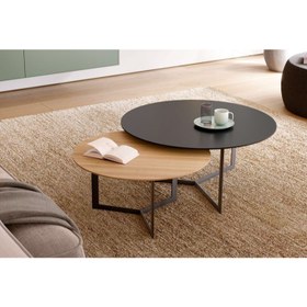 تصویر میز جلو مبلی گرد MDF دو تکه 