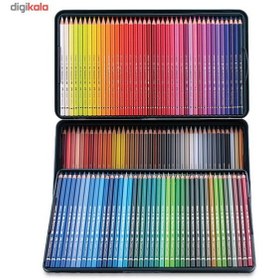 تصویر جعبه خالی فلزی مداد رنگی 120 رنگ Polychromos فابرکاستل 