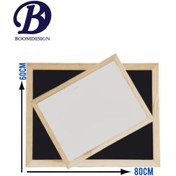 تصویر تخته سیاه و وایت برد دوطرفه سایز 80×60 