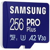 تصویر کارت حافظه MicroSDXC سامسونگ مدل Samsung PRO PLUS UHS-I U3 A2 V30 ظرفیت 256 گیگابایت Samsung PRO PLUS UHS-I U3 A2 V30 256GB MicroSDXC + SD adapter