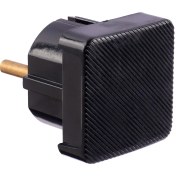 تصویر دوشاخه برق ارت دار برنجی کوشا نگین نور کد 3 