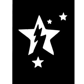 تصویر شابلون تتو موقت مدل ستاره 082 مجموعه 2 عددی 