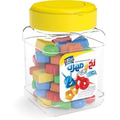 تصویر بازی فکری نخ و مهره رنگی ۵۰ تایی برای کودکان 