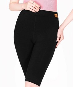 تصویر شلوارک نخی لاکرا - مشکی 