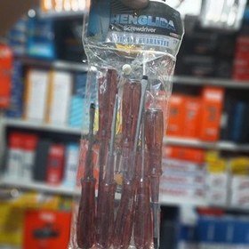 تصویر پیچ گوشتی کیفی 7 عددی هنگلیدا Henglida 7-piece quality screwdriver