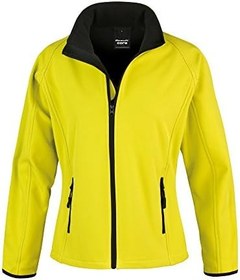 تصویر Result Womens/Ladies Core Printable Softshell Jacket (2XL) (Yellow/Black) 