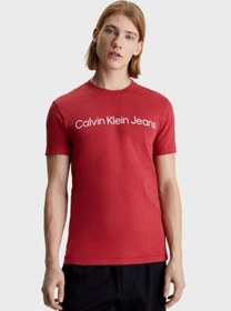 تصویر تی‌شرت گردن گرد لوگو برند calvin klein jeans Logo Crew Neck T-Shirt