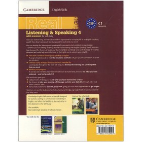 تصویر مجموعه 4 جلدی ریل لیسنینگ اند اسپیکینگ Cambridge English Skills Real Listening and Speaking 