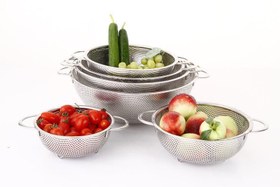 تصویر آبکش ۶ تکه استیل پانچ یونیک (Unique) 