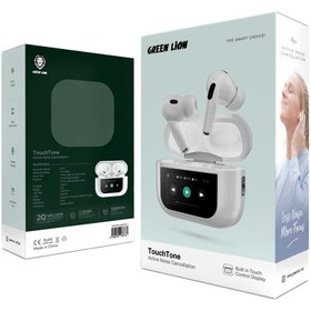 تصویر هندزفری بی سیم گرین لاین مدل Earbuds TouchTone wireless Green Lion Touch Tone ANC - White