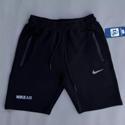 تصویر شلوارک غواصی نایکی جنس غواصی رنگ مشکی و طوسی 