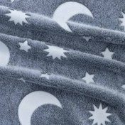 تصویر پتو شب نما دو نفره ماه و ستاره Glow in the dark blanket Moon and Star