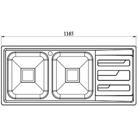 تصویر سینک کن 8192 S توکار لگن can sink model 8192 S