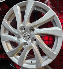 تصویر رینگ فابریک سایز۱۶(۱۱۴×۵) نقره‌ای مزدا ۳ New تیپ ۴ Original wheel size 16"(5×114) Mazda 3 New