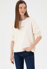 تصویر سویشرت زنانه کرم یو اس پولو 