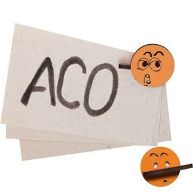 تصویر گیره چوبی ایموجی متعجب طرح CP2 